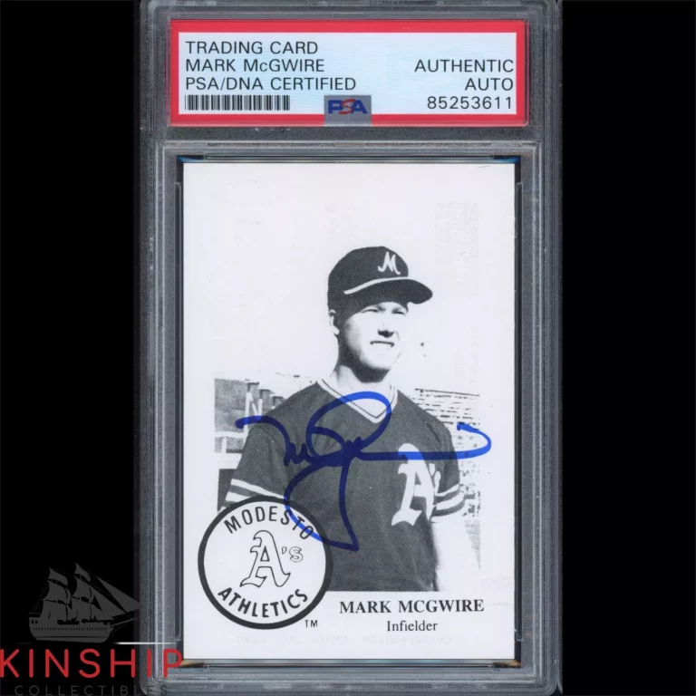 MARK MCGWIRE SIGNED 1985 CHONG MODESTO ROOKIE CARD PSA DNA SLABBED AUTO C3302 COLLECTIBLE MEMORABILIA
