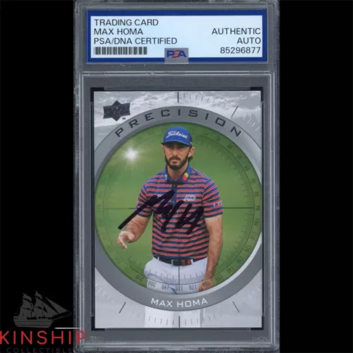 MAX HOMA SIGNED 2024 UPPER DECK PRECISION TRADING CARD PSA DNA SLAB GOLF C3190 COLLECTIBLE MEMORABILIA