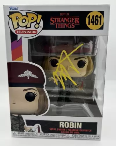 MAYA HAWKE “STRANGER THINGS” AUTOGRAPH SIGNED ‘ROBIN’ 1461 FUNKO POP FIGURE ACOA COLLECTIBLE MEMORABILIA