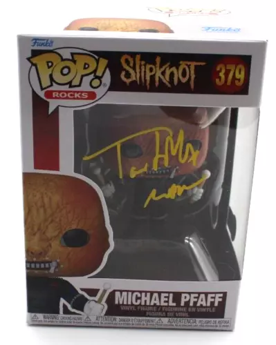 MICHAEL PFAFF TORTILLA MAN SLIPKNOT 379 SIGNED FUNKO POP W/BECKETT COA BN37875 COLLECTIBLE MEMORABILIA