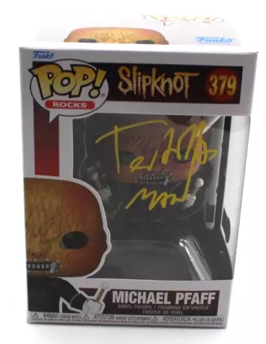 MICHAEL PFAFF TORTILLA MAN SLIPKNOT 379 SIGNED FUNKO POP W/BECKETT COA BN37876 COLLECTIBLE MEMORABILIA