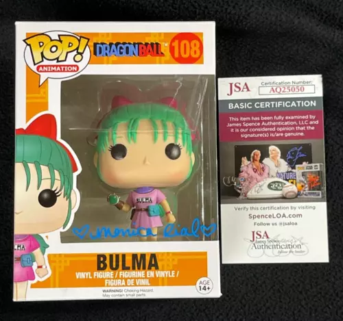 Monica Rial Signed Dragonball Bulma Funko Pop Figure #108 JSA COA