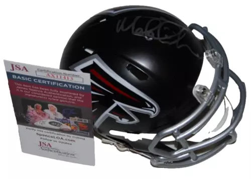 MORTEN ANDERSEN SIGNED (ATLANTA FALCONS) MINI FOOTBALL HELMET JSA COA AX11413 COLLECTIBLE MEMORABILIA