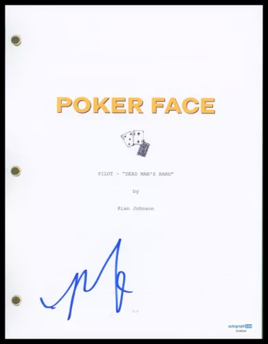 NATASHA LYONNE “POKER FACE” AUTOGRAPH SIGNED FULL PILOT EPISODE SCRIPT B ACOA COLLECTIBLE MEMORABILIA