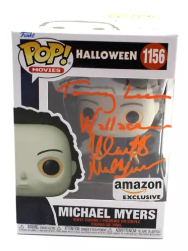 NICK CASTLE & TOMMY LEE WALLACE SIGNED MICHAEL MYERS FUNKO W/BECKETT 1W002777 COLLECTIBLE MEMORABILIA
