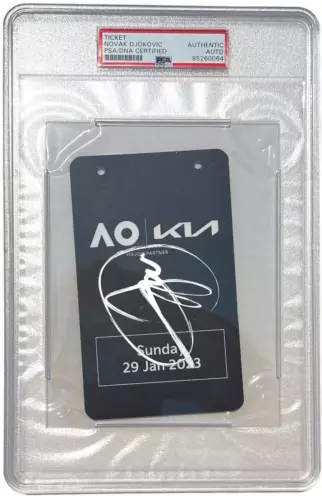 NOVAK DJOKOVIC SIGNED 2023 AUSTRALIAN OPEN FINALS TICKET STUB AUTO AO PSA/DNA COLLECTIBLE MEMORABILIA