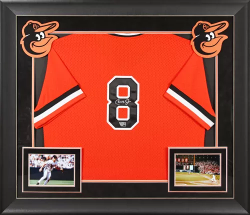 ORIOLES CAL RIPKEN JR. AUTHENTIC SIGNED ORANGE BP NIKE FRAMED JERSEY FANATICS COLLECTIBLE MEMORABILIA