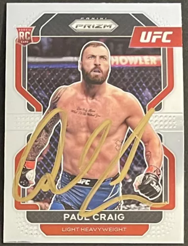 PAUL CRAIG SIGNED AUTOGRAPHED 2022 PANINI PRIZM UFC BASE CARD BECKETT COA COLLECTIBLE MEMORABILIA