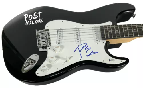 POST MALONE SIGNED AUTOGRAPH ELECTRIC GUITAR BECKETT HOLLYWOOD’S BLEEDING COA COLLECTIBLE MEMORABILIA