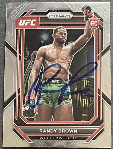 RANDY BROWN SIGNED AUTOGRAPHED 2023 PRIZM BASE CARD BECKETT COA COLLECTIBLE MEMORABILIA