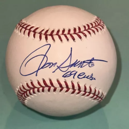 RON SANTO (CUBS) SIGNED OFFICIAL MLB BASEBALL BECKETT AUTH (BAS) & 69 CUBS INSCR COLLECTIBLE MEMORABILIA