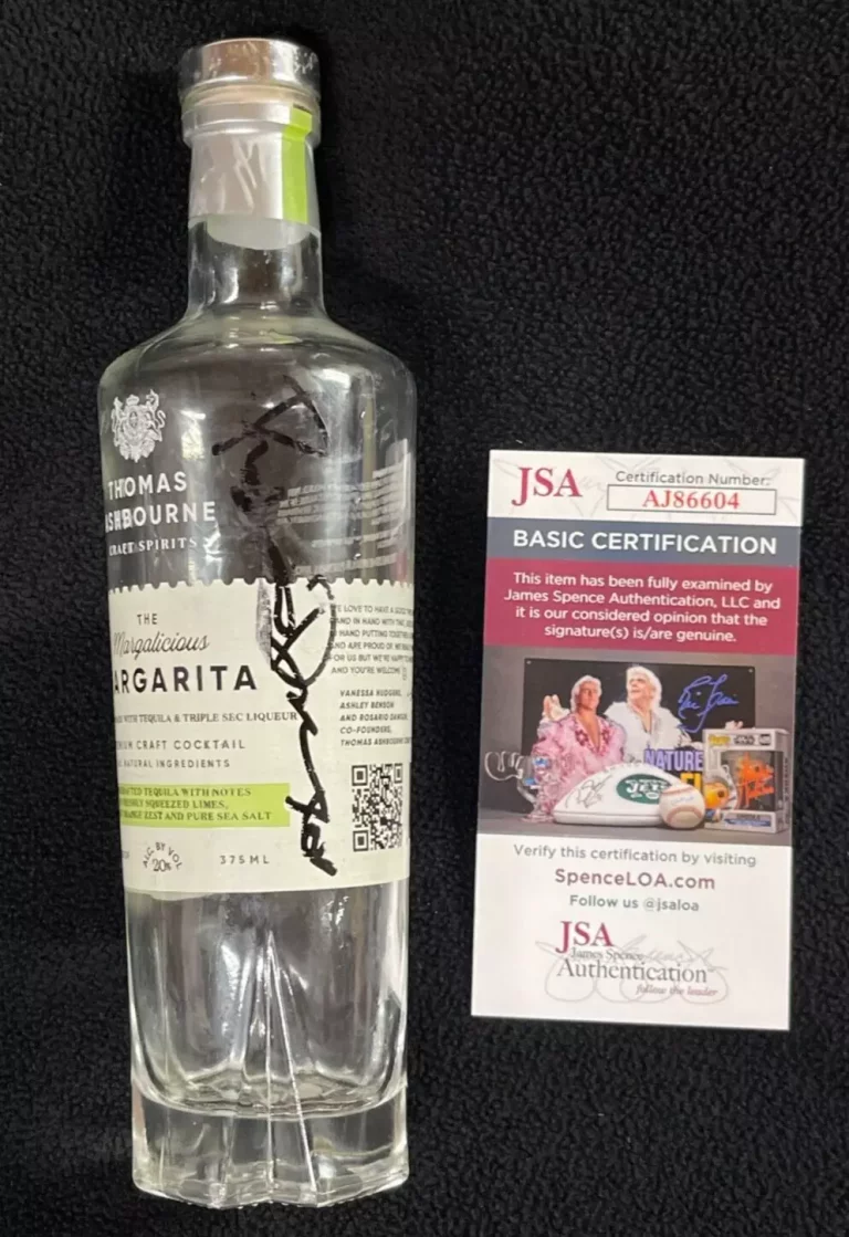 ROSARIO DAWSON STAR WARS AHSOKA SIGNED MARGALICIOUS MARGARITA EMPTY BOTTLE JSA COLLECTIBLE MEMORABILIA