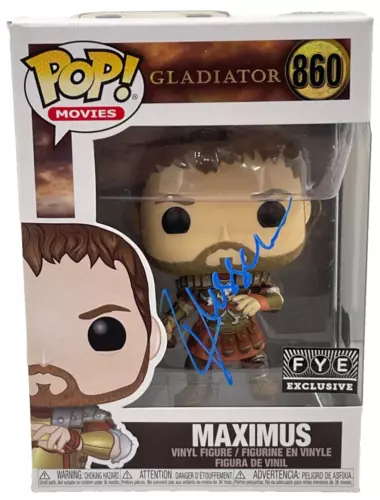 RUSSELL CROWE SIGNED MAXIMUS FUNKO GLADIATOR 860 AUTHENTIC AUTOGRAPH BECKETT COLLECTIBLE MEMORABILIA