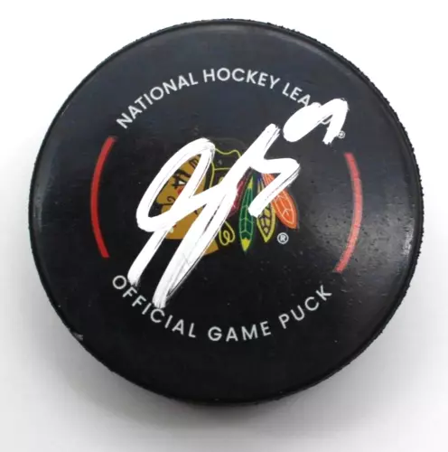 SACHA BOISVERT SIGNED CHICAGO BLACKHAWKS GAME HOCKEY PUCK W/PSA DNA AO25948 COLLECTIBLE MEMORABILIA
