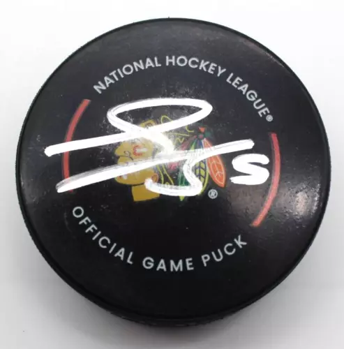 SACHA BOISVERT SIGNED CHICAGO BLACKHAWKS GAME HOCKEY PUCK W/PSA DNA AO25951 COLLECTIBLE MEMORABILIA