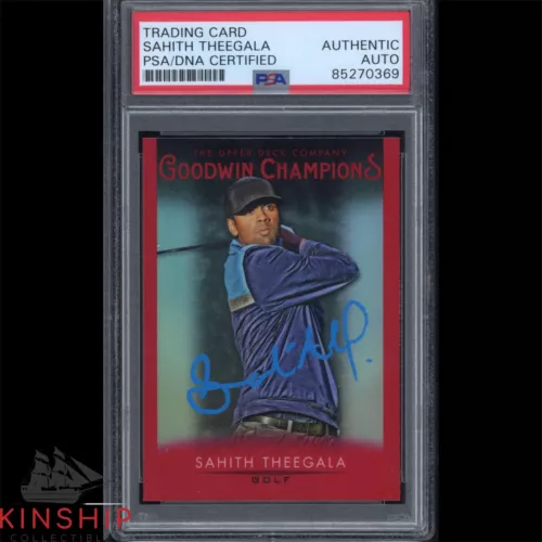 SAHITH THEEGALA SIGNED 2021 UPPER DECK CARD PSA DNA SLABBED MASTERS AUTO C3228 COLLECTIBLE MEMORABILIA