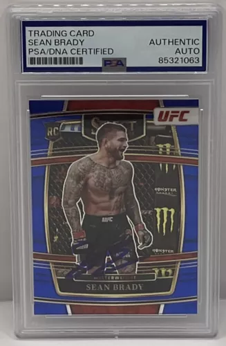 SEAN BRADY SIGNED 2022 SELECT ROOKIE CARD UFC FIGHTER PSA/DNA SLABBED COLLECTIBLE MEMORABILIA