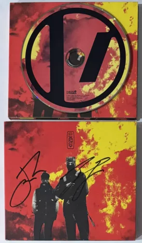 SIGNED 21 TWENTY ONE PILOTS CLANCY CD COVER & CD BECKETT BAS COA AUTOGRAPH COLLECTIBLE MEMORABILIA