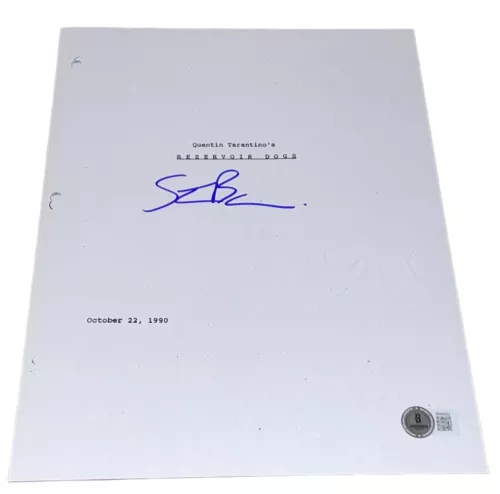 STEVE BUSCEMI SIGNED AUTOGRAPH RESERVOIR DOGS MOVIE SCRIPT SCREENPLAY BECKETT NY COLLECTIBLE MEMORABILIA