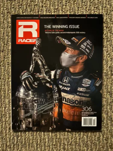 TAKUMA SATO SIGNED RACER MAGAZINE INDY 500 AUTOGRAPHED INDIANAPOLIS 2020 COLLECTIBLE MEMORABILIA