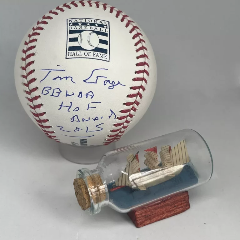 TOM GAGE SIGNED RAWLINGS HALL OF FAME LOGO BASEBALL JSA TIGERS HOF SPINK A3322 COLLECTIBLE MEMORABILIA