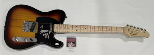 TOMMY EMMANUEL SIGNED SUNBURST ELECTRIC GUITAR LEGEND JSA COA COLLECTIBLE MEMORABILIA