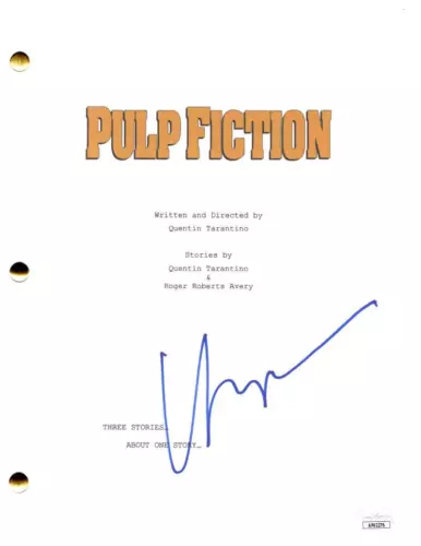 UMA THURMAN SIGNED AUTOGRAPH QUENTIN TARANTINO PULP FICTION MOVIE SCRIPT JSA COA COLLECTIBLE MEMORABILIA