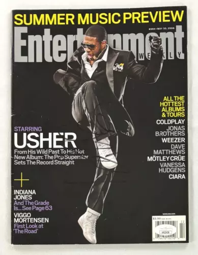 USHER RAYMOND SIGNED AUTOGRAPH ENTERTAINMENT WEEKLY MAGAZINE W/ JSA COA COLLECTIBLE MEMORABILIA