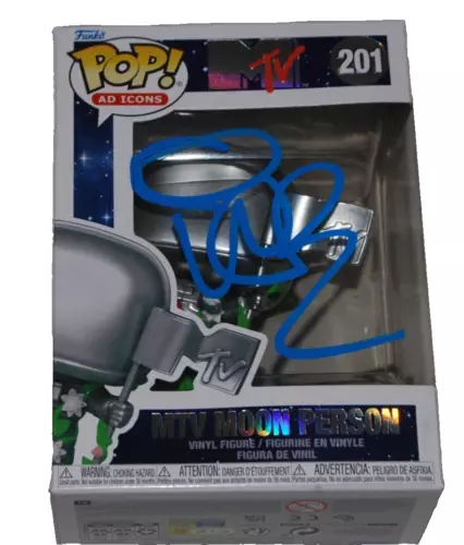 VANILLA ICE SIGNED (MTV MOON PERSON) FUNKO POP AD ICONS #201 BECKETT BAS BP30273 COLLECTIBLE MEMORABILIA