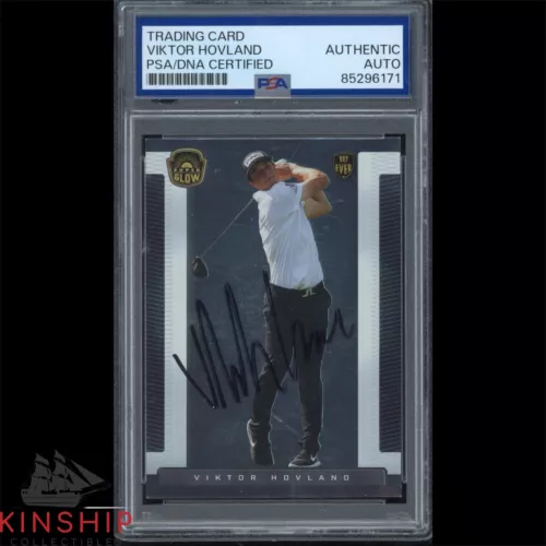VIKTOR HOVLAND SIGNED 2021 SUPER PRODUCTS CARD PSA DNA SLAB GOLF AUTO C3235 COLLECTIBLE MEMORABILIA