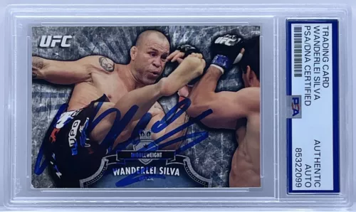 WANDERLEI SILVA SIGNED AUTOGRAPHED 2012 TOPPS KNOCKOUT UFC CARD PSA/DNA SLABBED COLLECTIBLE MEMORABILIA