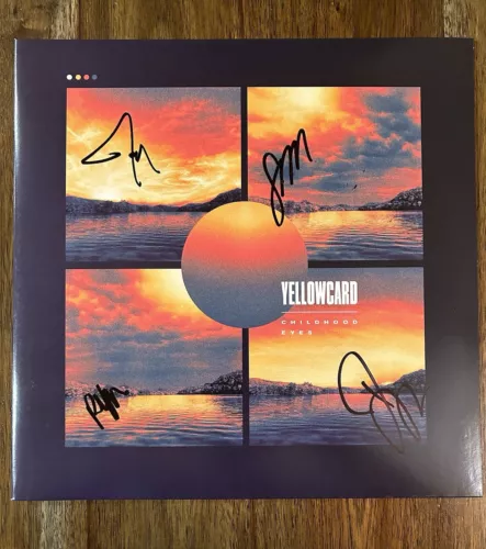 ‘YELLOWCARD’ ROCK BAND SIGNED VINYL ALBUM ‘CHILDHOOD EYES’ RYAN KEY +3 COLLECTIBLE MEMORABILIA