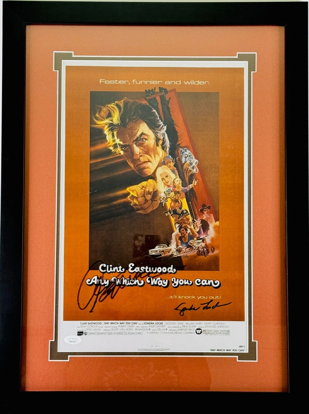 CLINT EASTWOOD SONDRA LOCKE Framed Signed Autograph 