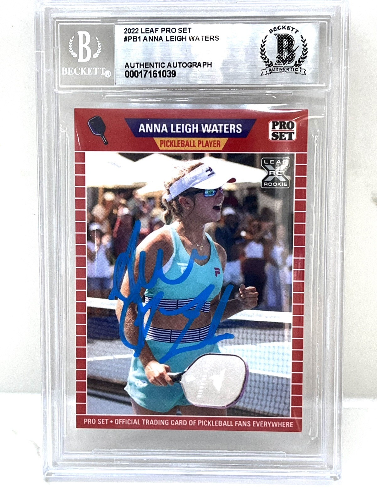 Anna Leigh Waters Hand Signed Rookie Card 2022 Leaf Pro Set #PB-1 Beckett BAS #4