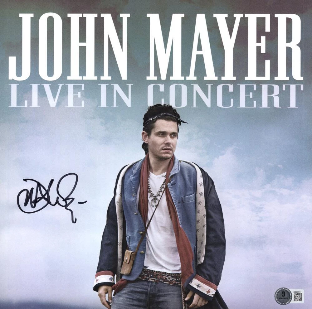 John Mayer Signed Autograph 11x11 Concert Tour Poster - Guitar God Beckett COA