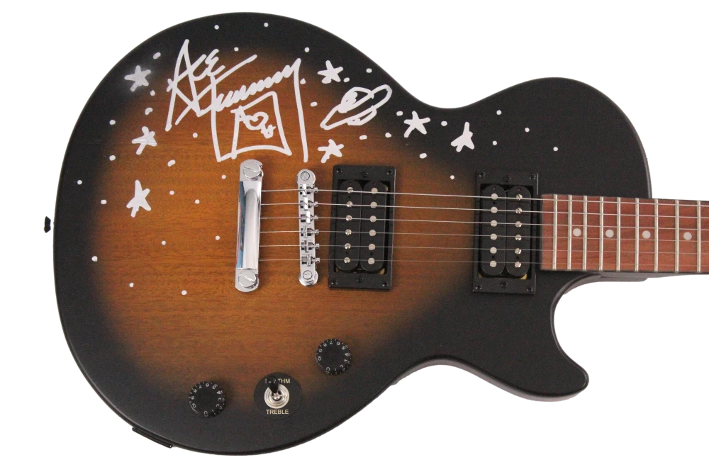 Space Ace Frehley KISS Signed Autograph Les Paul Guitar - Art Sketch JSA WITNESS