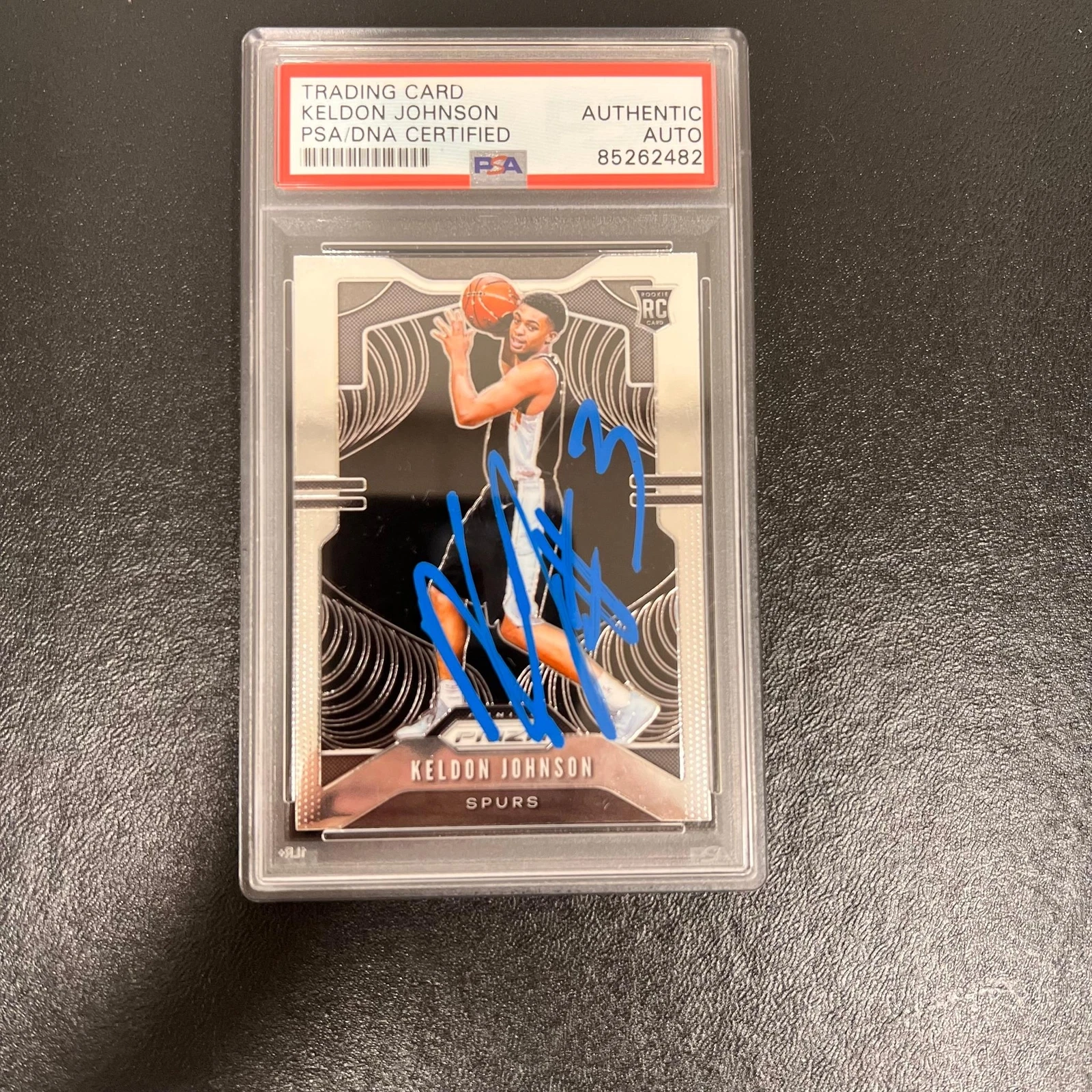 2019-20 Panini Prizm #273 Keldon Johnson Signed Card Auto PSA/DNA Slabbed RC Spu