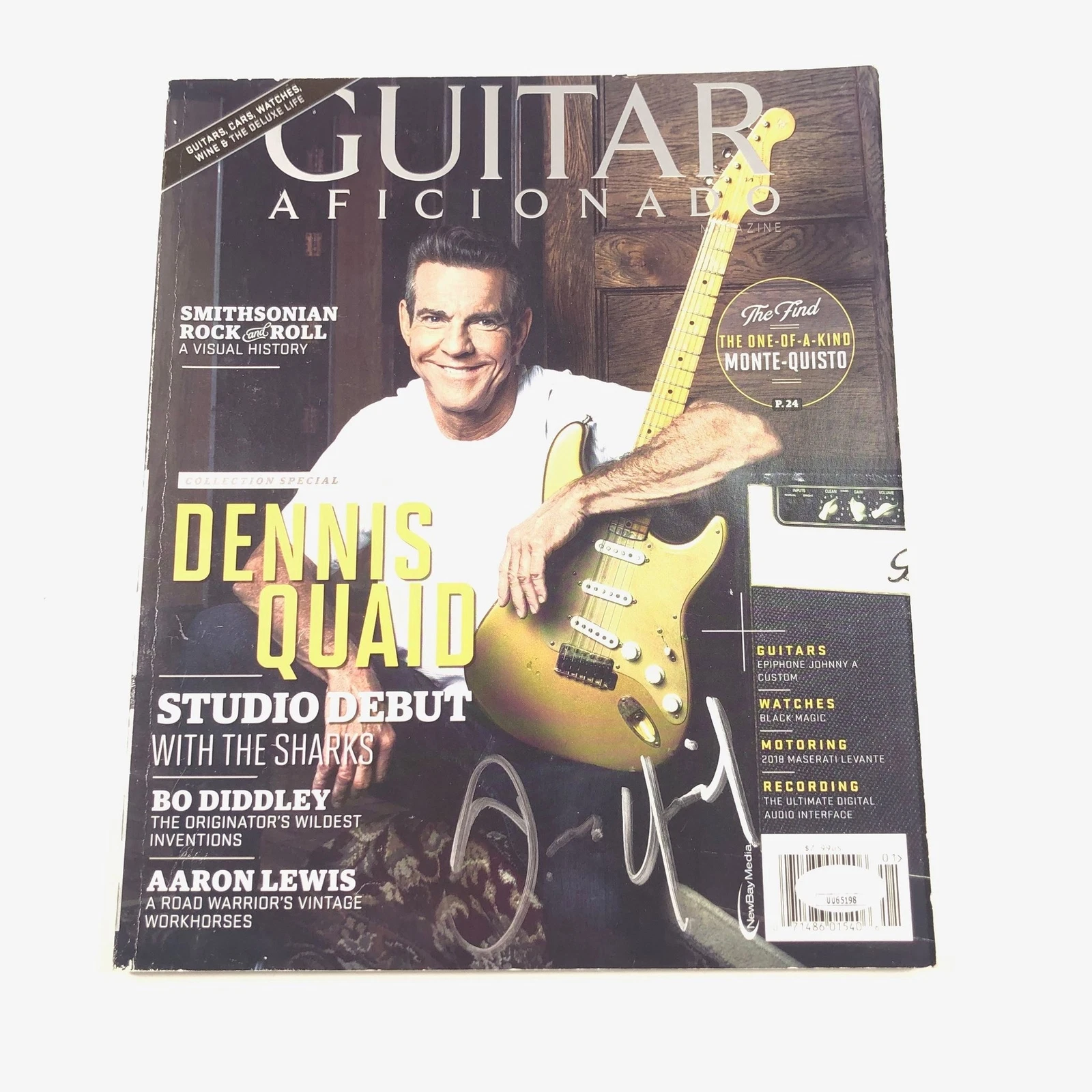 Dennis Quaid signed Magazine JSA COA Autographed Actor