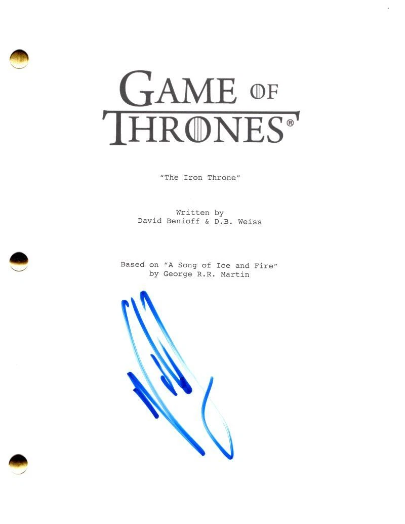 Nikolaj Coster-Waldau Signed Autograph Game of Thrones Finale Script Screenplay
