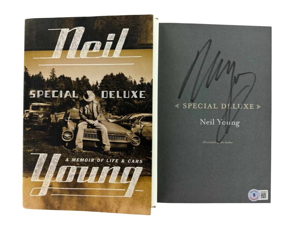 Neil Young Signed Autograph Special Deluxe Book CSNY Crosby Still Nash Young BAS