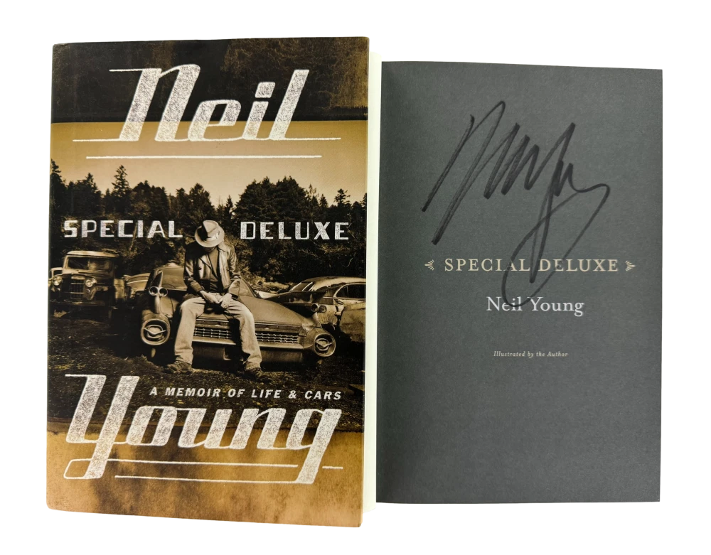 Neil Young Signed Autograph Special Deluxe Book - CSNY Harvest w/ Beckett COA