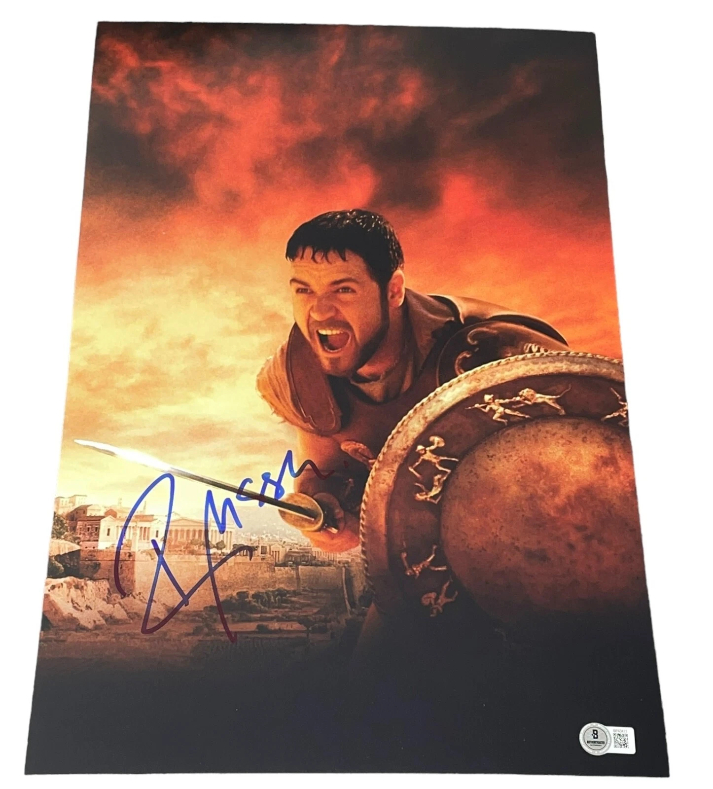 Russell Crowe Signed Autograph 12x18 Photo Authentic Gladiator Maximus Beckett E