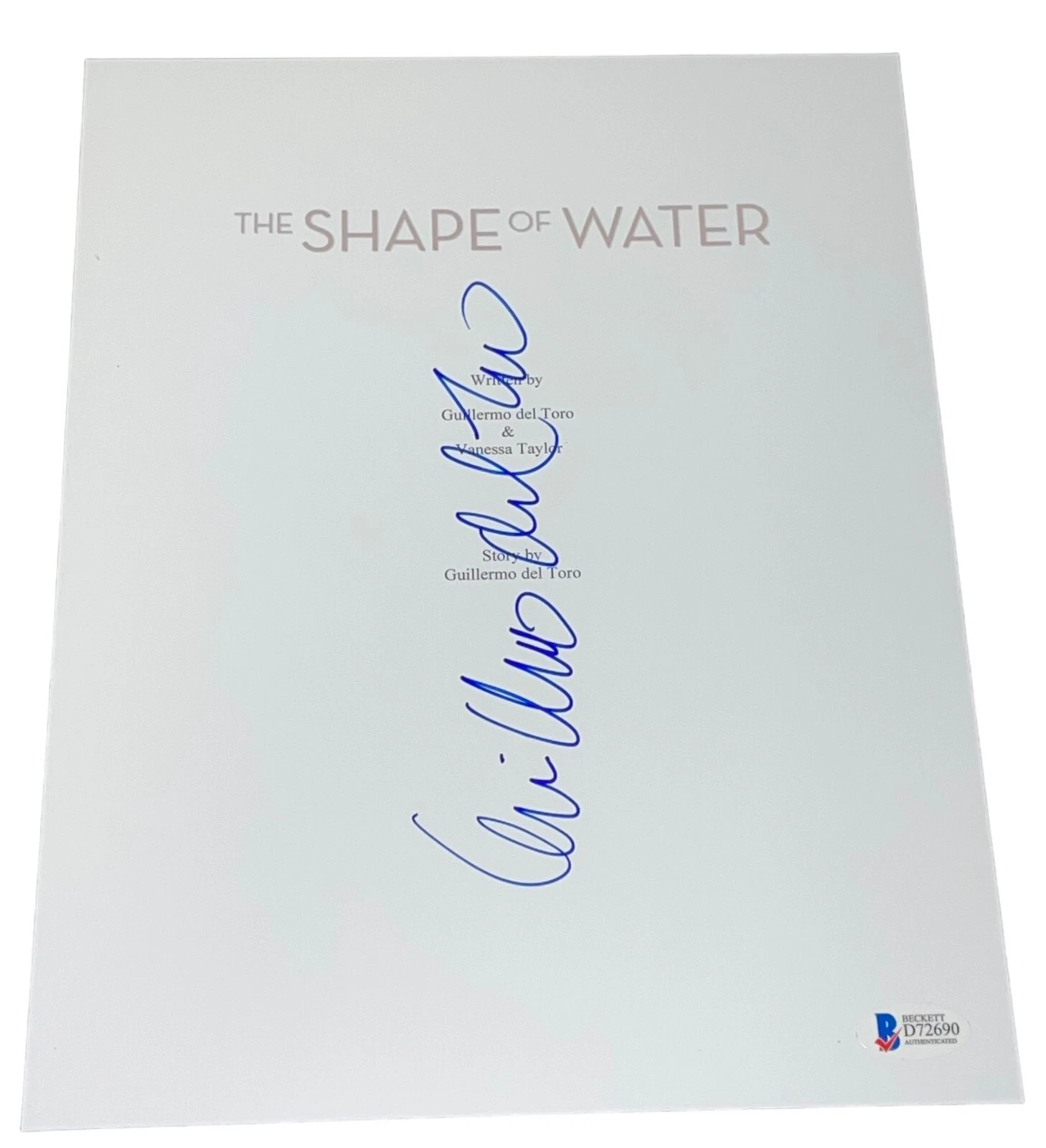 Guillermo del Toro Signed Autograph The Shape of Water Script Screenplay Beckett