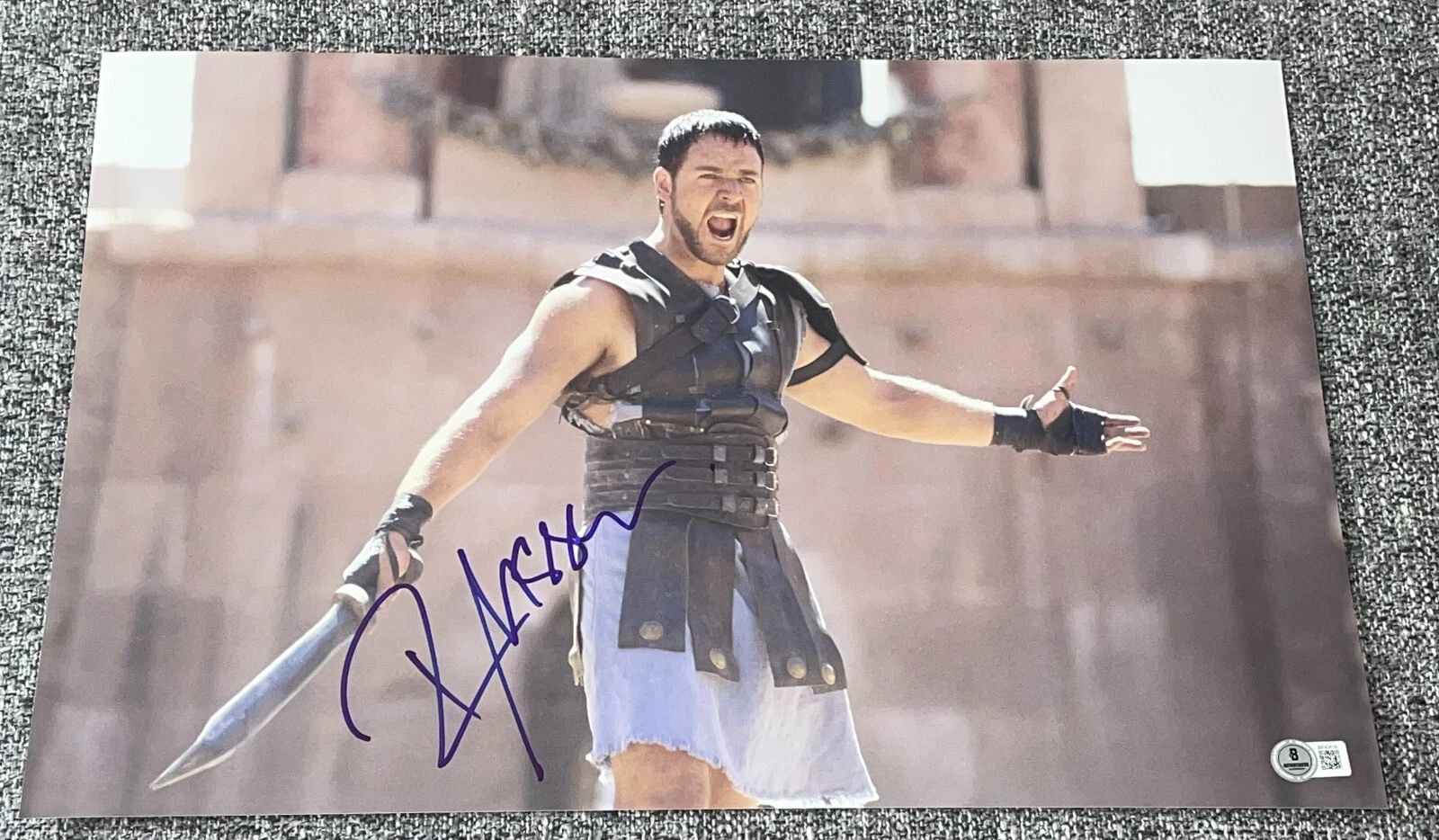 Russell Crowe Signed Autograph 12x18 Photo Authentic Gladiator Maximus Beckett B