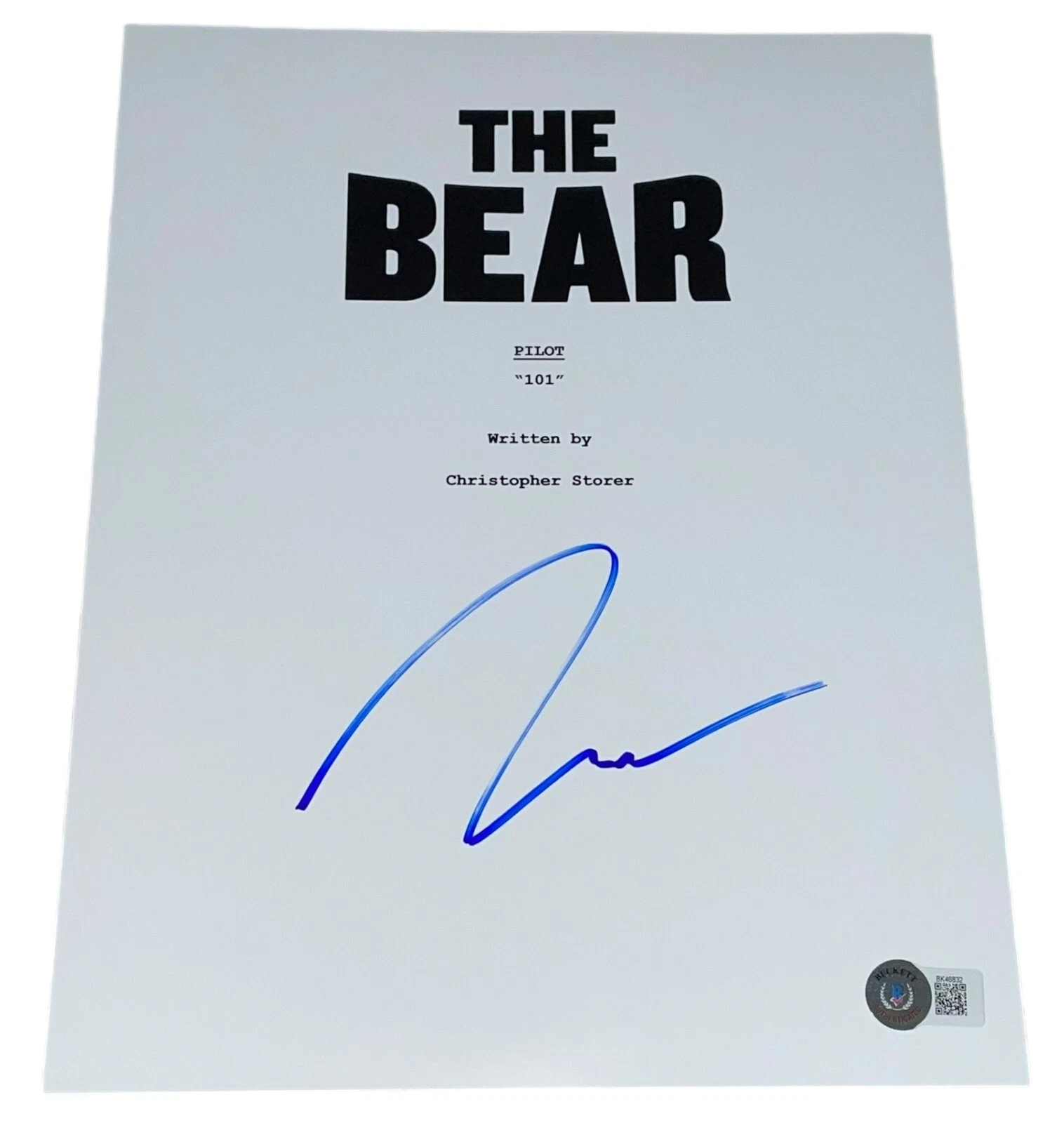 Jeremy Allen White Signed Autograph The Bear 
