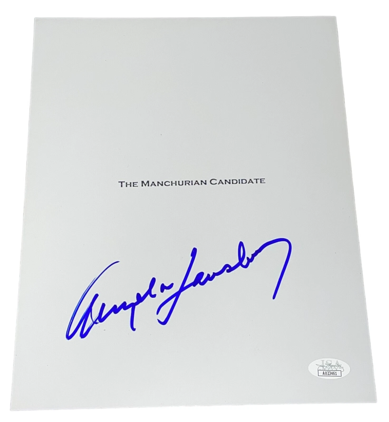 Angela Lansbury Signed Autograph The Manchurian Candidate Script Screenplay JSA