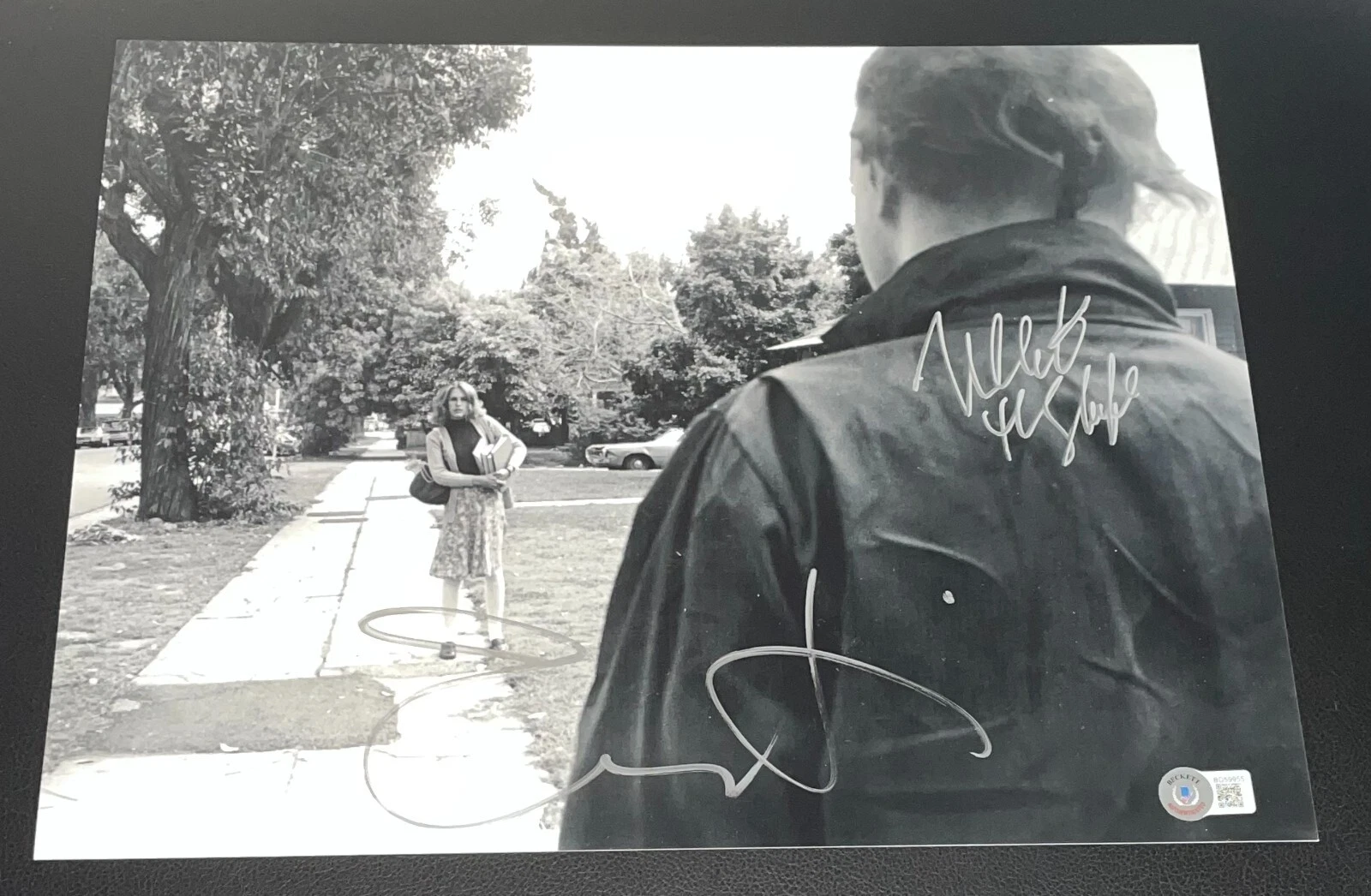 Jamie Lee Curtis Nick Castle Signed Autograph 11x14 Photo Halloween Beckett BAS