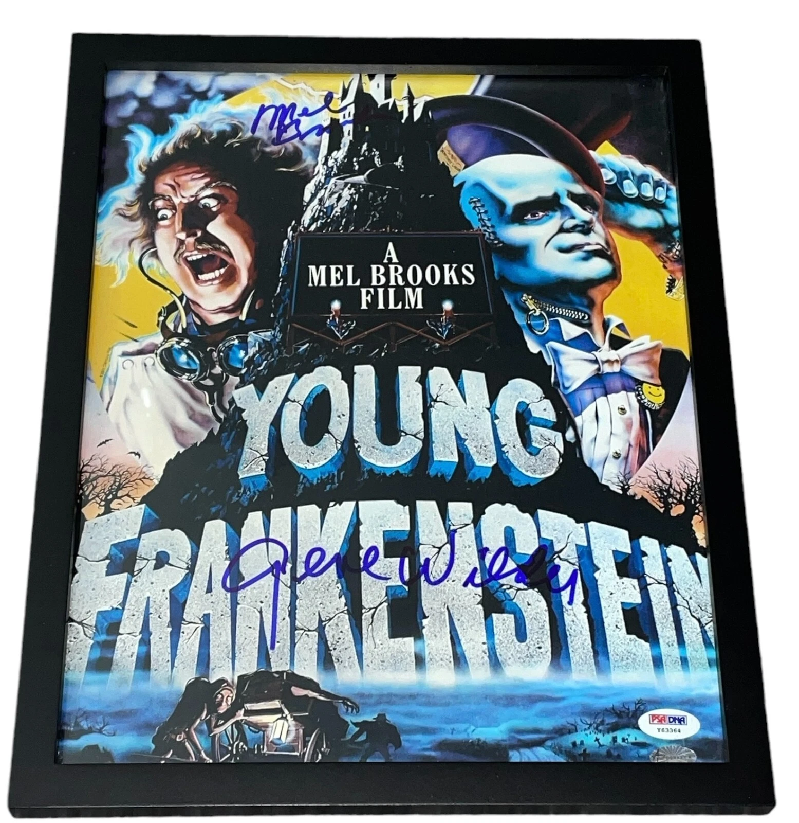 Mel Brooks Gene Wilder Signed Autograph 11x14 Young Frankenstein Poster PSA NYC
