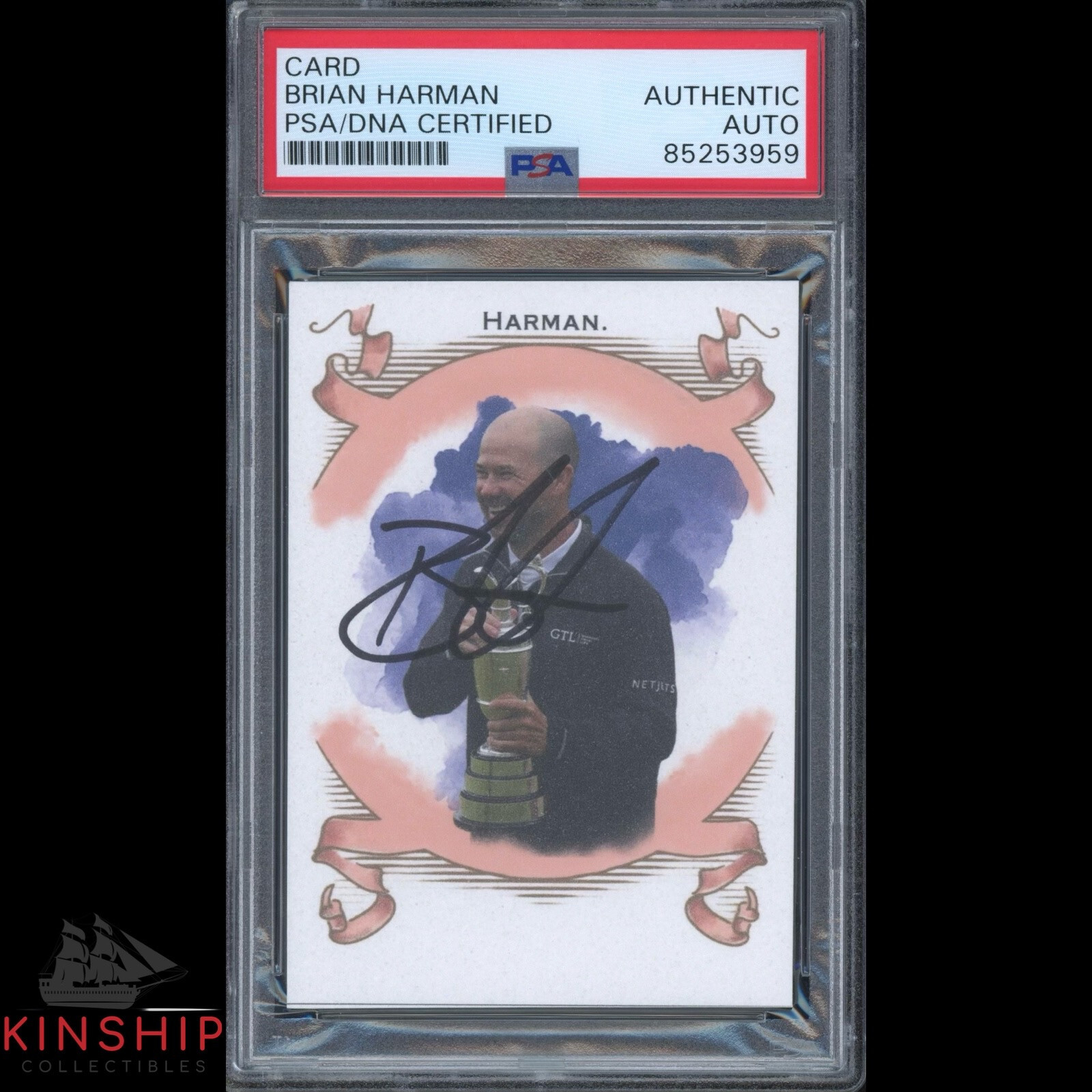 Brian Harmon signed Custom Trading Card PSA DNA Slabbed Golf Auto C3359