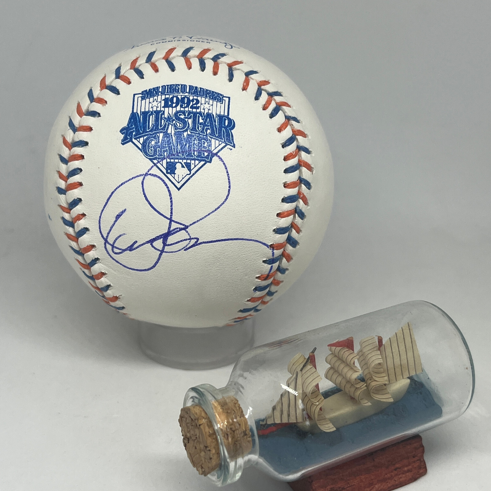 Dennis Eckersley signed Rawlings 1992 All Star Logo Baseball JSA COA HOF A3404